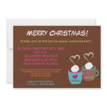 5x7 Modern Cocoa Cups Christmas Party Invitation