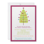 5x7 Modern XMAS Tree Christmas Party Invitation