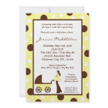 5x7 Neu Yellow Mum Carriage Baby Shower Invitation