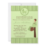 5x7 Neut Green Mum Carriage Baby Shower Invitation