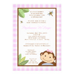5x7 Papagayo Monkey Safari Baby Shower Invitation
