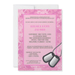 5x7 Pink ARMY Camo ACU Baby Shower Invitation