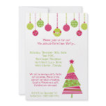 5x7 Retro XMAS Tree Christmas Party Invitation
