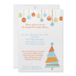 5x7 Retro XMAS Tree Christmas Party Invitation