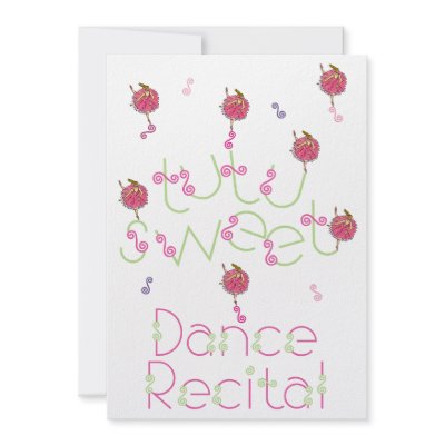 5x7 Snowflake Dancers Recital Invite by tutusweet