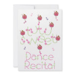 5x7 Snowflake Dancers Recital Invite invitations