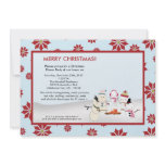 5x7 Snowman Family Snow Christmas Party Invitation