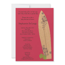 5x7 Surfer Baby Surf Boards Baby Shower Invitation