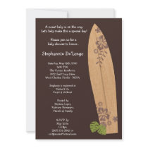5x7 Surfer Baby Surf Boards Baby Shower Invitation