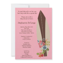 5x7 Surfer Baby Surf Boards Baby Shower Invitation