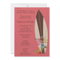 5x7 Surfer Baby Surf Boards Baby Shower Invitation