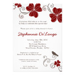 5x7 Tropical Luau Flower Baby Shower Invitation