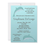 5x7 Under the Sea Dolphin Baby Shower Invitation