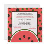 5x7 Watermelon Summer Picnic Barbecue Invitation