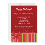 5x7 Wrapping Paper Bow Christmas Party Invitation