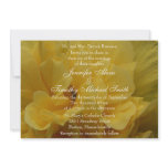 5x7 Yellow Flower Petals Wedding Invitation