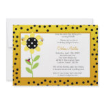5x7 Yellow Spring Flower Baby Shower Invitation