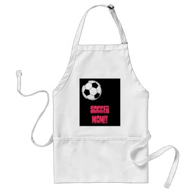 600px-Soccer_ball.svg, SOCCER MOM!! Apron by Flame10