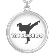 606-5-3 Tae Kwon Do Silver Necklace