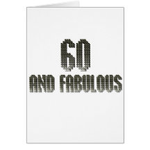 60 and fab disco theme greeting cards