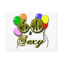 60 and Sexy Birthday Gifts and Apparel Post Cards