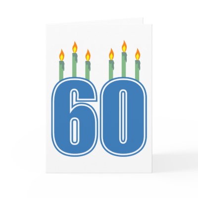 60 Birthday Candles (Blue / Green) by LushLaundry