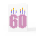 60 Birthday Candles (Pink / Purple) cards