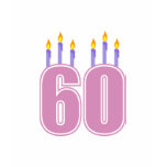 60 Birthday Candles (Pink / Purple) t-shirts