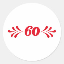 60 RUNDER STICKER