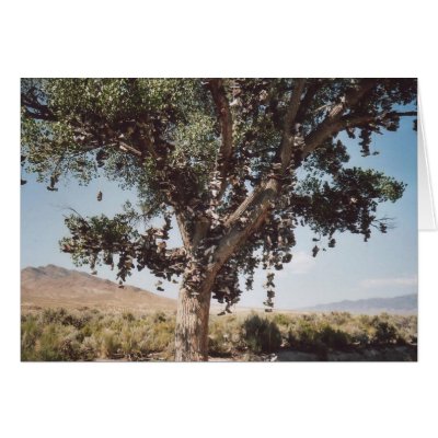 60. Shoe Tree, Nevada Greeting Cards by JBPhotoBiz