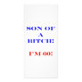 60 Son of a bitch Customized Rack Card