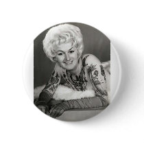 '60 Tattooed Lady Pinback Buttons