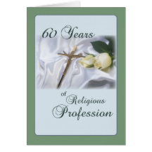 60 Year Anniversary for Nun, Religious Profession Greeting Card