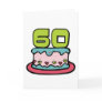 60 Year Old Birthday Cake Greeting Cards