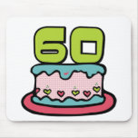 60 Year Old Birthday Cake Mouse Pad