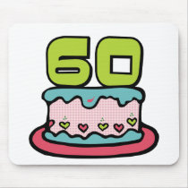 60 Year Old Birthday Cake Mouse Pad
