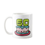 60 Year Old Birthday Cake mugs