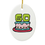 60 Year Old Birthday Cake Ornaments