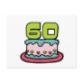 60 Year Old Birthday Cake Post Card