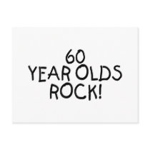 60 Year Olds Rock Postcards