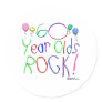 60 Year Olds Rock! Sticker