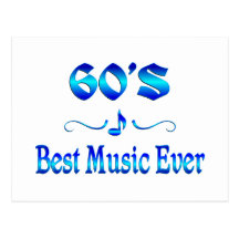 60s Best Music Post Card