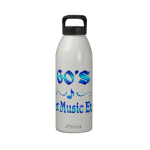 60s Best Music Reusable Water Bottle