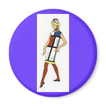 60s Colorblock Dress Magnet