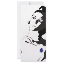 60's Lady Rack Card Template