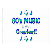 60s Music is the Greatest Post Card