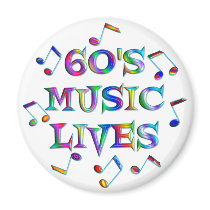 60s Music Lives Fridge Magnets