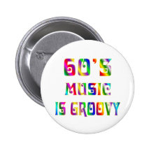 60s Music Pinback Button