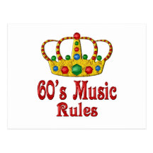 60s Music Rules Postcard