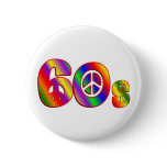 60s Peace Sign Buttons